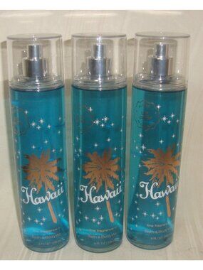 Bath & Body Works  Limited Edition Hawaii Fine Fragrance Mist 8 oz LOT OF 3